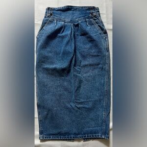 Zena Vintage Classic Blue Denim Skirt Size S